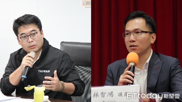 ▲高雄市議員邱俊憲（左）跟林智鴻（右）同步發文            。（合成圖／翻攝議員臉書）
