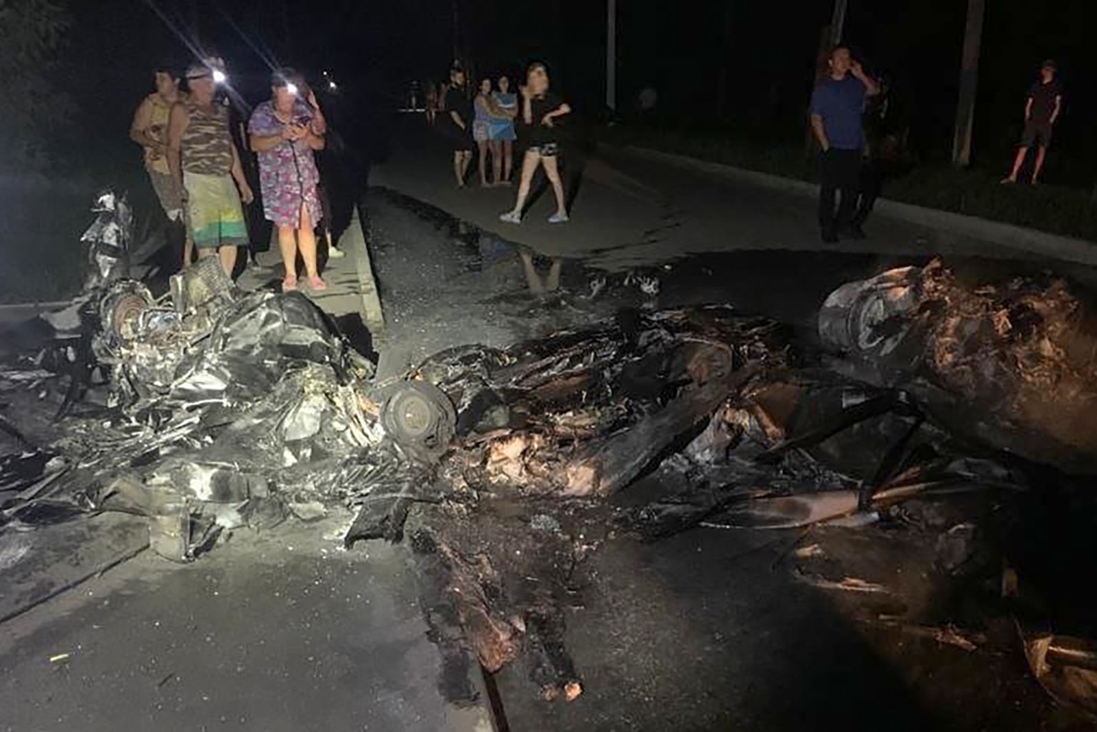 ▲▼ 一架無人機墜毀在俄羅斯羅斯托夫地區。（圖／翻攝自Telegram）