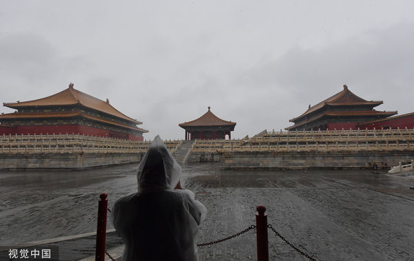 ▲▼北京故宮大雨。（圖／CFP）