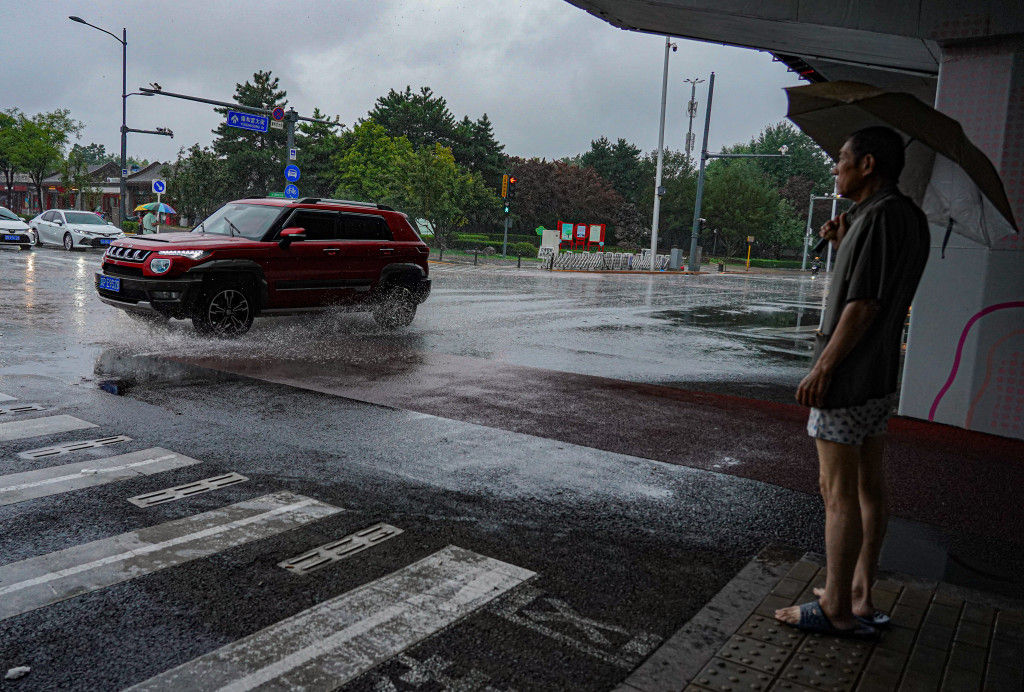 ▲▼北京暴雨。（圖／新華社）