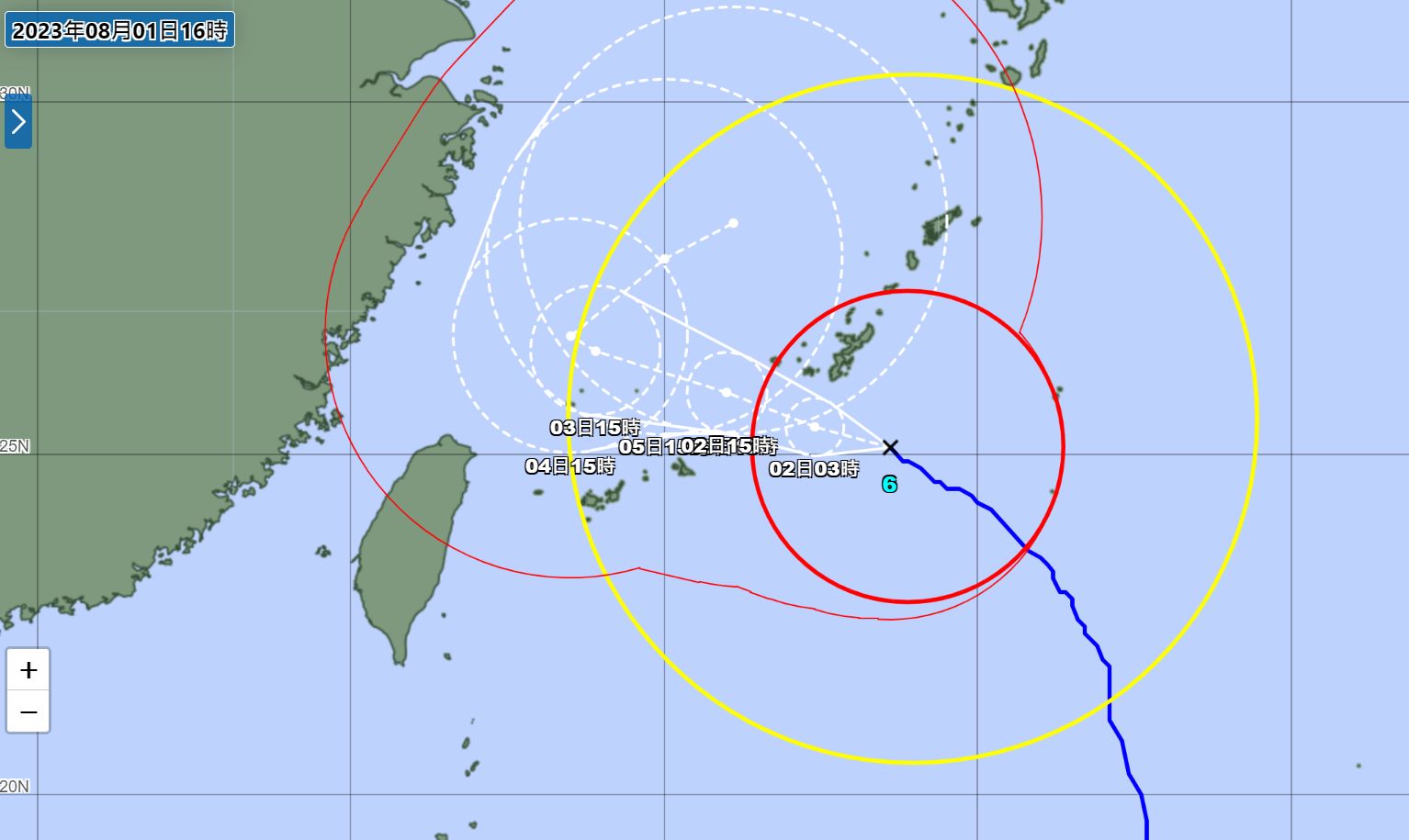 ▲▼卡努颱風路徑圖。（圖／翻攝自日本氣象廳）