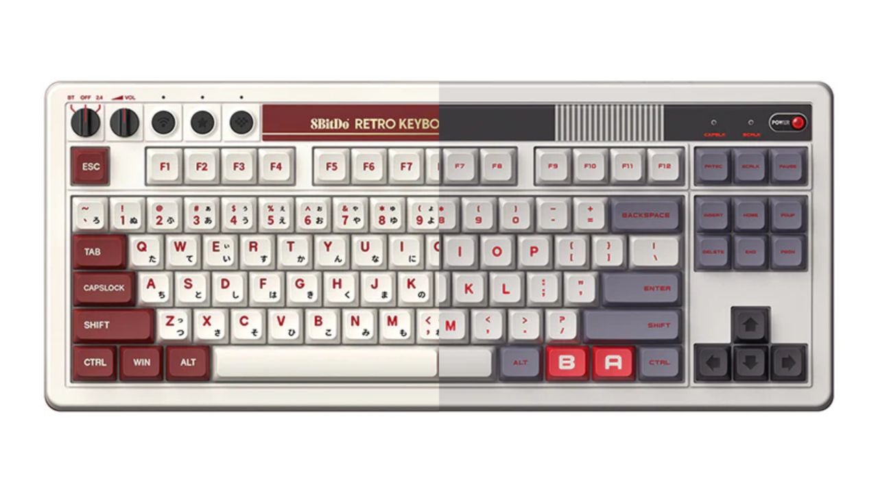 ▲ 八位堂推出紅白機風格機械鍵盤。（圖／翻攝自八位堂）
