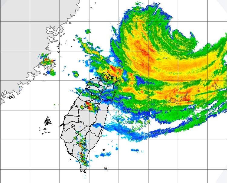 ▲▼雷達回波圖 。（圖／氣象局）