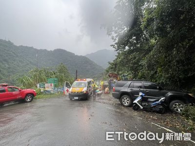 墜谷原因曝！台電工程車便道翻落山谷　整輛車全爛4命危2傷