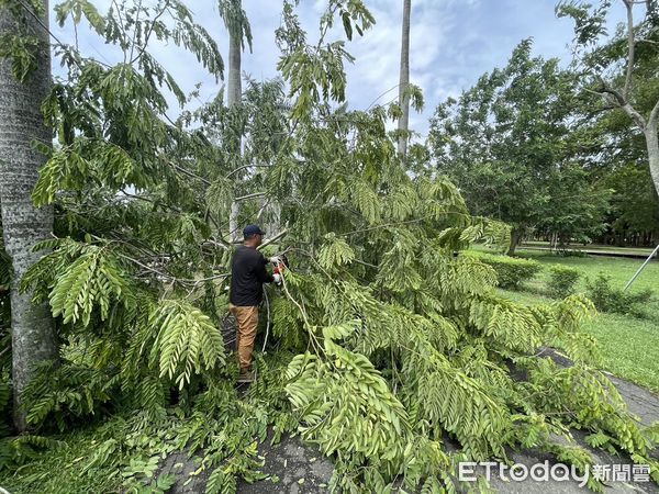 ▲颱風杜蘇芮因風雨過大，台南多處古蹟、歷史建築與場館園區傳出大小不等災情，經過文化局全力搶修，目前各場館園區皆已恢復營運。（圖／記者林東良翻攝，下同）