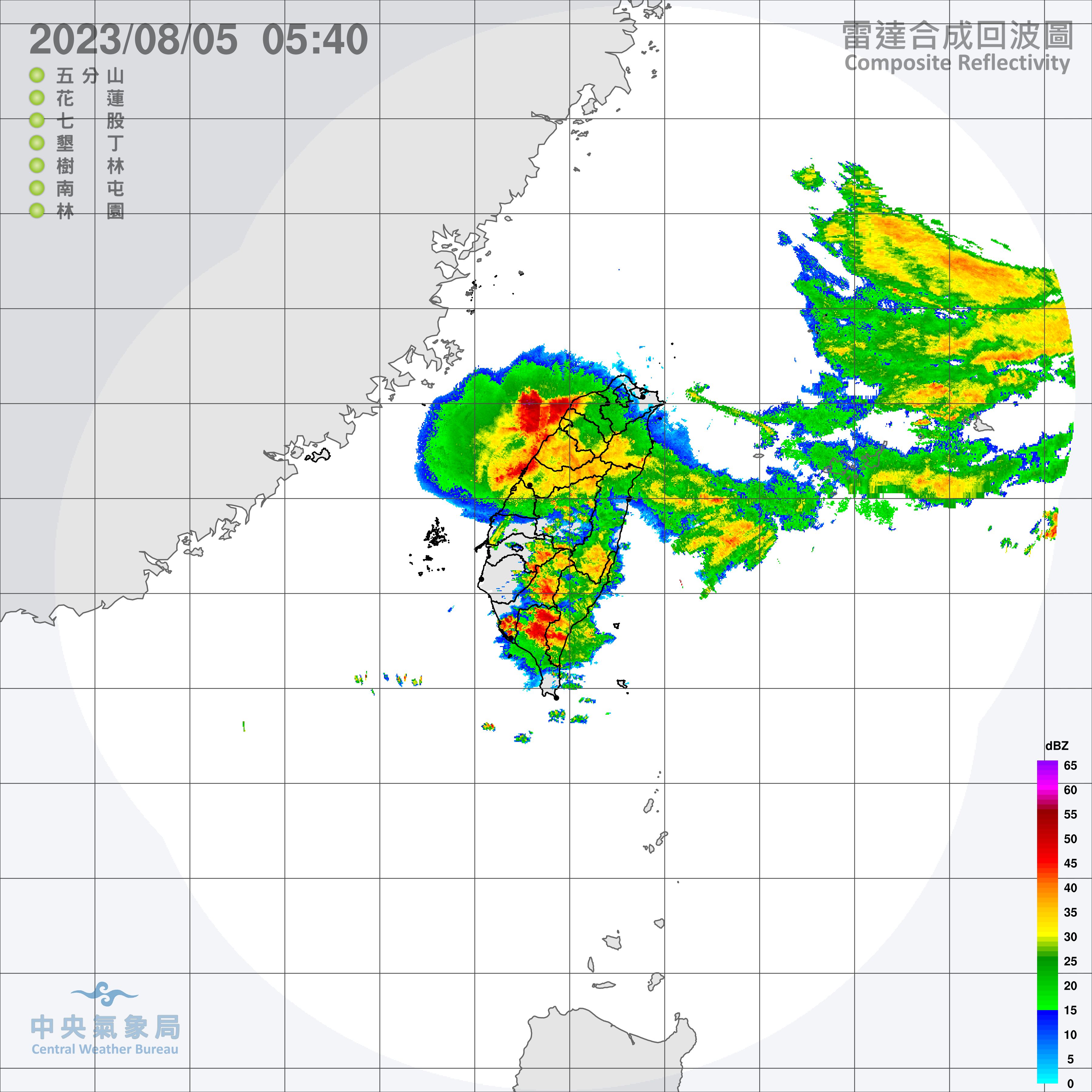 ▲▼雷達回波圖。（圖／中央氣象局）