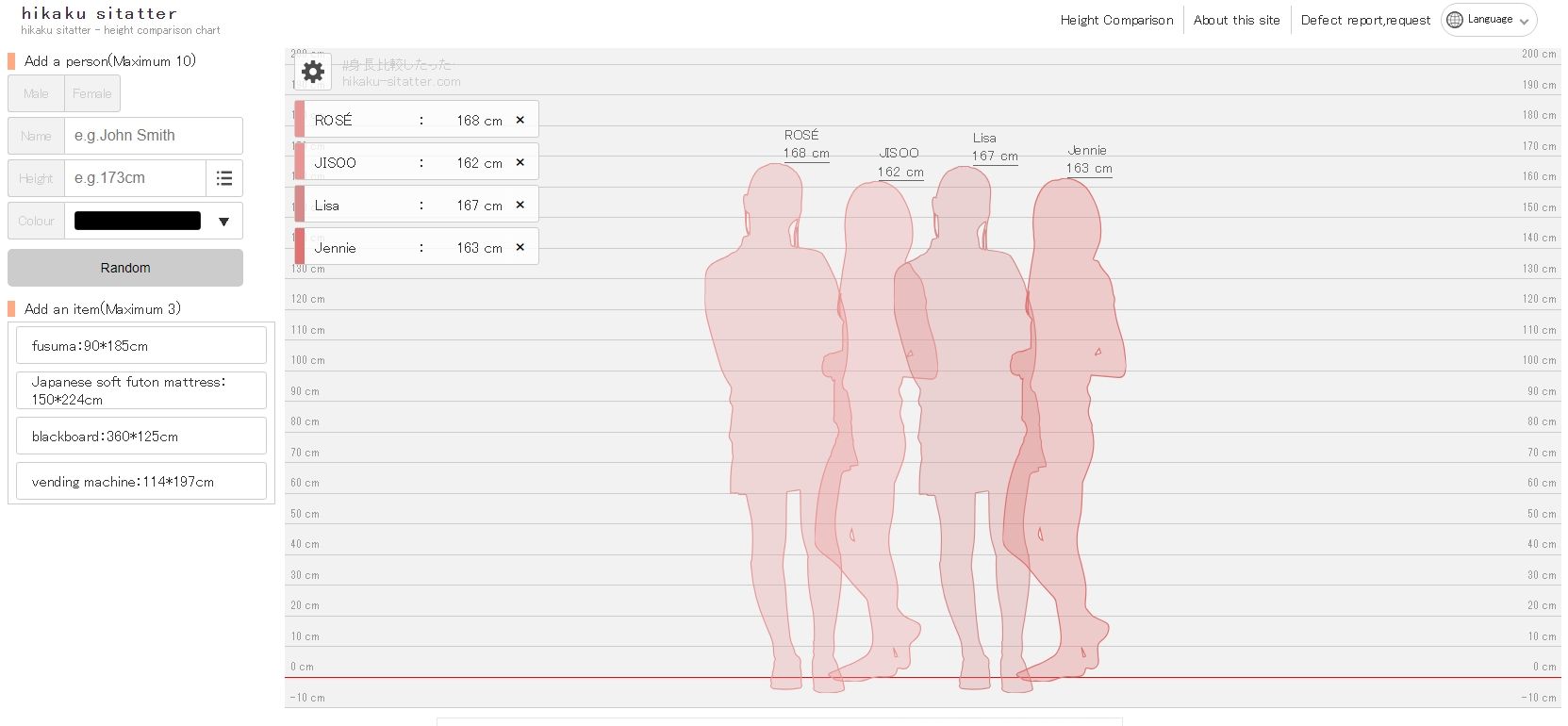 ▲▼身高差比擬器。（圖／翻攝自hikaku-sitatter.com）