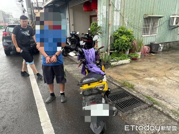 ▲張姓男子騎乘外送員機車作案             。（圖／記者陳崑福翻攝）