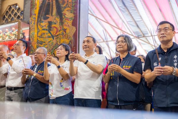 ▲國民黨總統參選人侯友宜今天再到雲林參訪。（圖／侯辦提供）