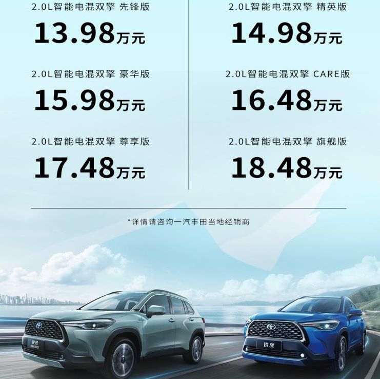 ▲大陸一汽豐田推出最新的Corolla Cross油電款！（圖／翻攝自TOYOTA，以下同）