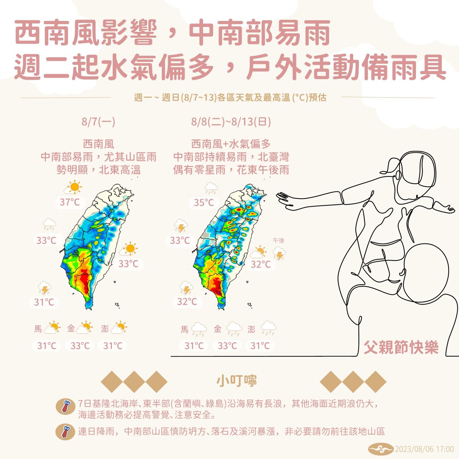 ▲▼未來天氣趨勢。（圖／氣象局）