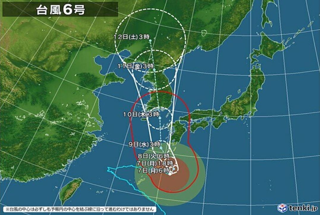 ▲▼ 日本氣象協會預測卡努颱風路徑。（圖／日本氣象協會）