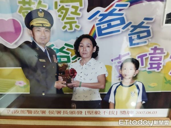 ▲▼勇警緝毒中槍殉職！遺孀一手養大3子女　遭吸毒兒家暴「眼球出血」。（圖／家屬提供）