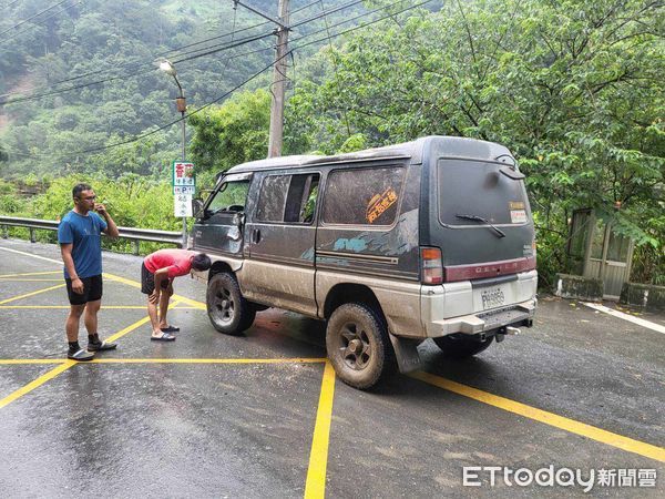 ▲▼南投,物資車,土石流。（圖／何先生提供）