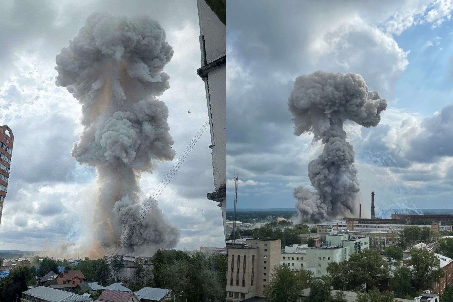 ▲俄羅斯工廠爆炸。（圖／翻攝自推特）