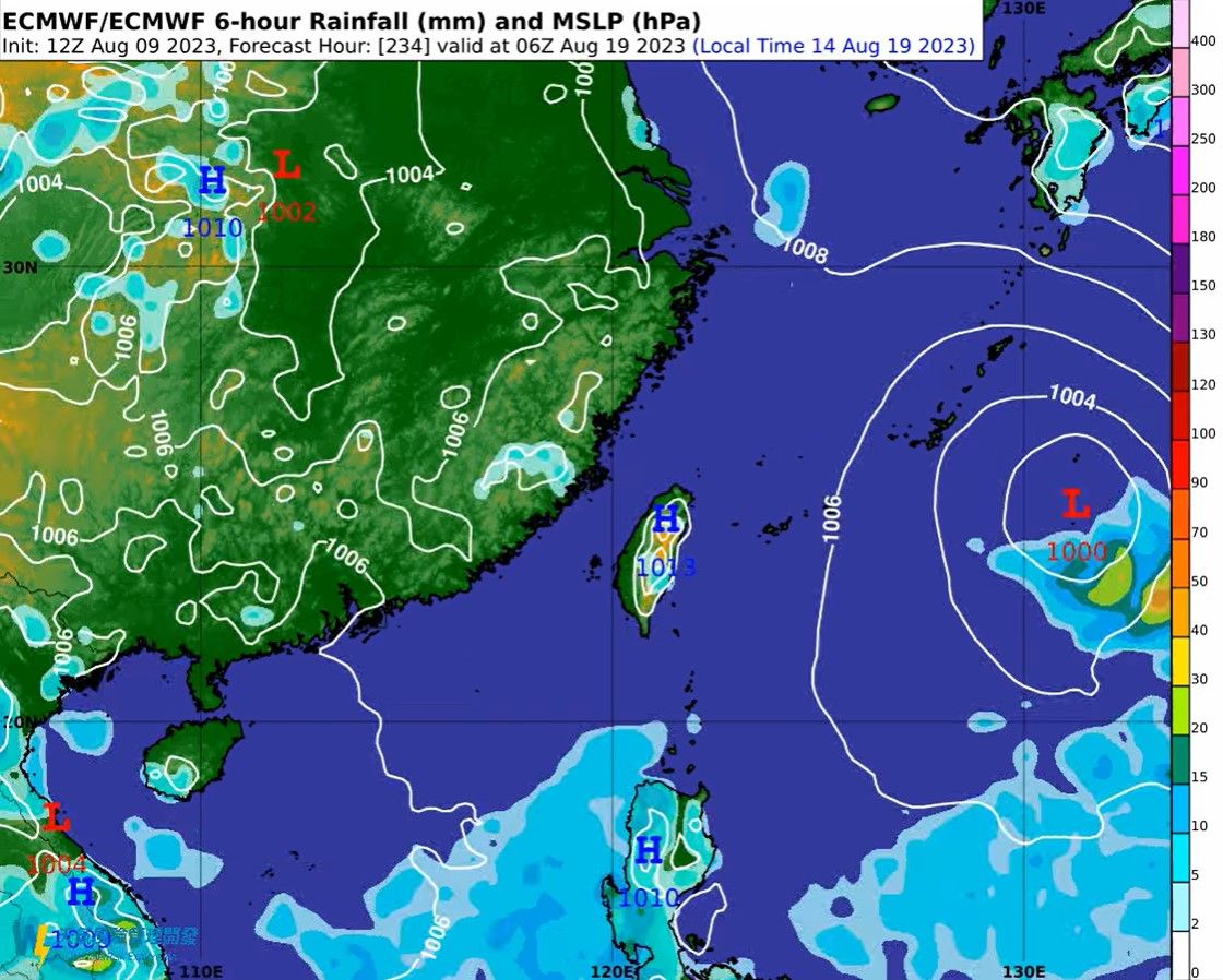 ▲▼大陸華南上空較強低氣壓發展，西南風帶動更多水氣移入台灣，今明(10日~11日)降雨最顯著。（圖／吳聖宇）