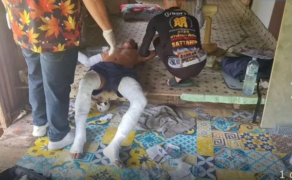 ▲▼泰國男子為報復鄰居縱火，卻不慎燒到自己。（圖／翻攝自Facebook）