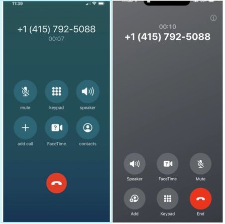 ▲iOS 17更新後通話按鍵改變。（圖／CNBC）