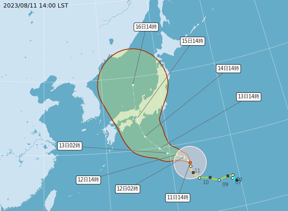 ▲▼蘭恩颱風。（圖／氣象局）