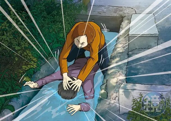 劉女與死者互相拉扯跌入水溝後，竟強按對方頭部入水造成死者缺氧而亡。