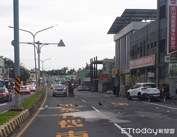 ▲枋山鄉農會楓港超市前11日下午發生死亡車禍            。（圖／記者陳崑福翻攝，下同）