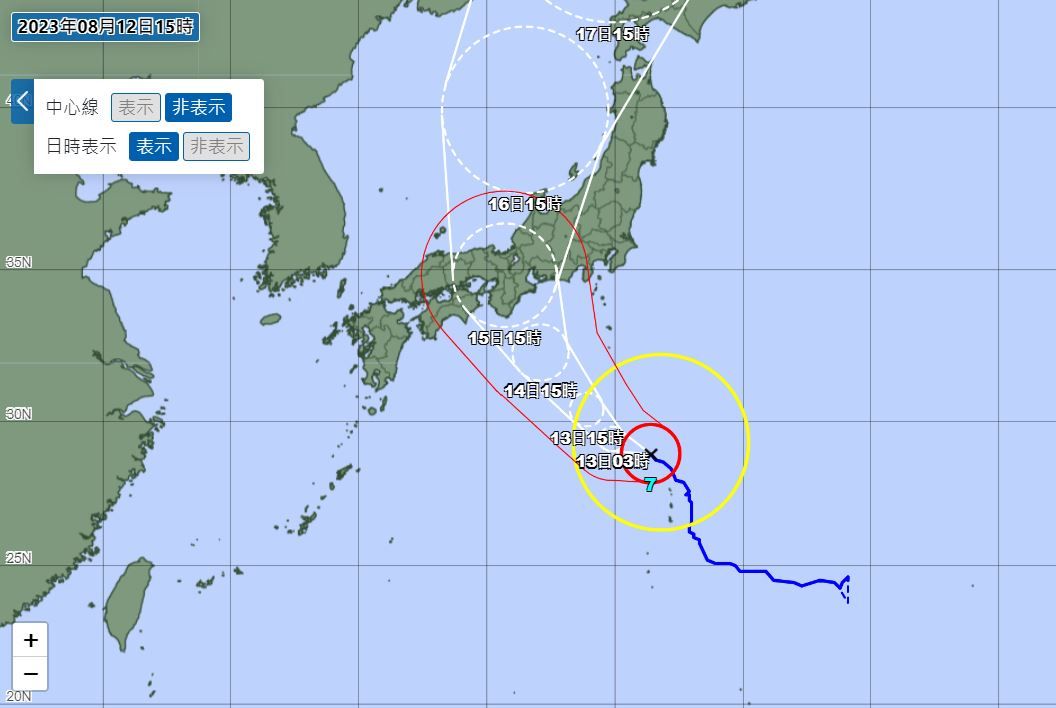 ▲蘭恩颱風恐「貫穿日本！　新幹線罕見提前宣布：可能停駛。（圖／日本氣象廳）