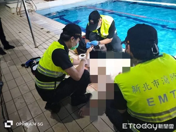 ▲▼新北男子溺水無心跳，救生員cpr+aed電擊救起             。（圖／記者陳以昇翻攝）