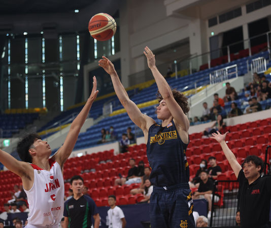 ▲瓊斯盃美國隊61分差大勝日本，連三戰以破60分大勝。（圖／籃協提供）