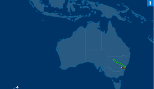 ▲▼馬來西亞航空MH122班機，從澳洲雪梨起飛3小時，因乘客威脅炸飛機折返。（圖／翻攝自flightaware）