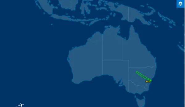 ▲▼馬來西亞航空MH122班機，從澳洲雪梨起飛3小時，因乘客威脅炸飛機折返。（圖／翻攝自flightaware）