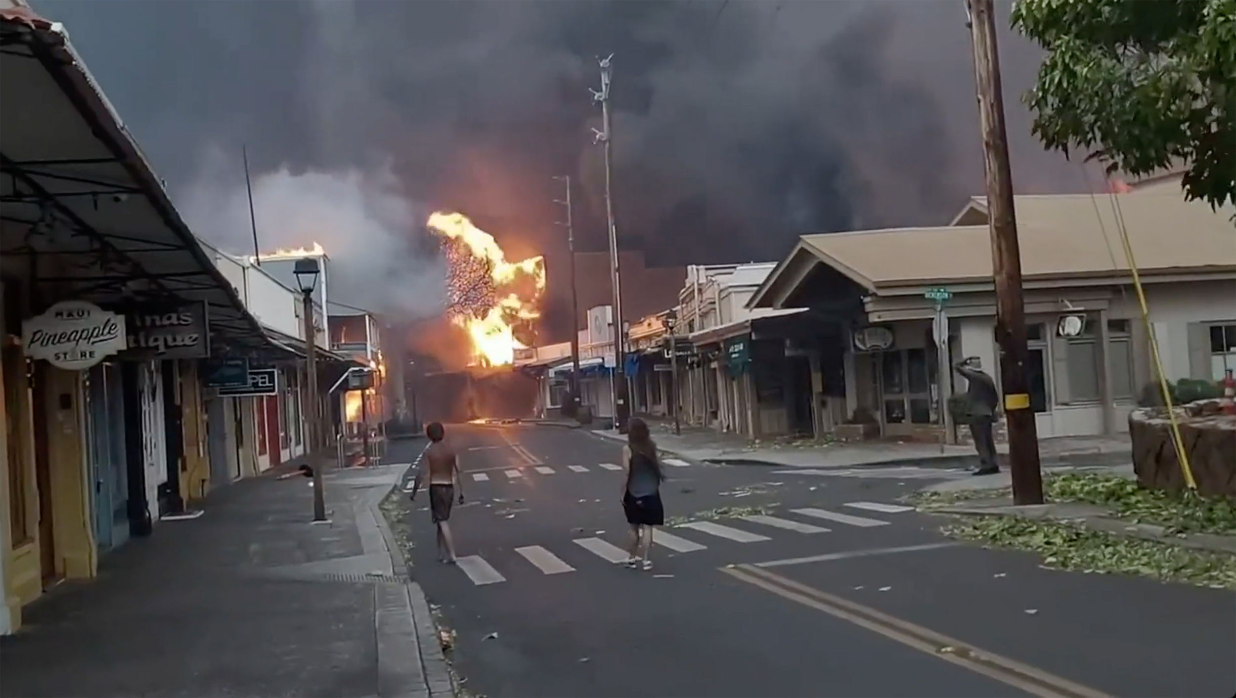 ▲▼美國夏威夷毛伊島拉海納鎮成為野火燃燒的重災區。（圖／達志影像／美聯社）