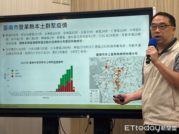 ▲▼疾管署疫情中心主任郭宏偉說明登革熱疫情。（圖／記者洪巧藍攝）