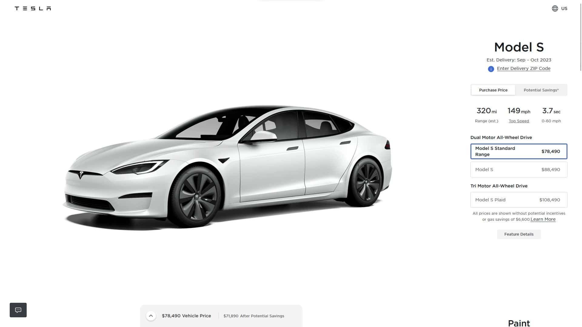 ▲北美特斯拉於北美開賣Model S、Model X入門款。（圖／翻攝自特斯拉，以下同）