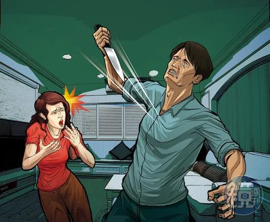 台東戒治所聘僱人員在妻子面前自捅胸部及腹部，自殺身亡。（示意圖）