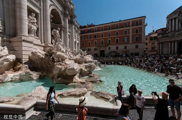 ▲▼義大利羅馬知名地標「特雷維噴泉」（Trevi Fountain）。（圖／CFP）