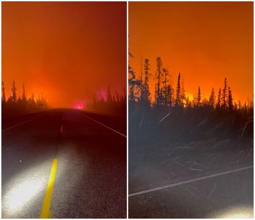 ▲▼加拿大野火。加拿大西北地區（Northwest Territories）約3500人居住的城鎮Hay River遭野火肆虐。（組圖／路透）