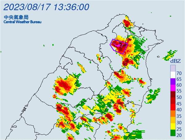 ▲▼氣象局針對「台北市、新北市」發布大雷雨即時訊息。（圖／氣象局）