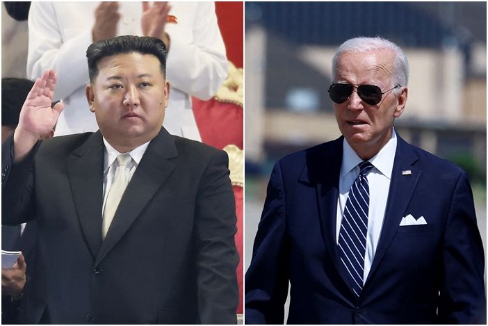 ▲▼ 北韓領導人金正恩（左）及美國總統拜登（右）。（圖／路透）