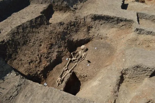 ▲▼英國發現中世紀骨骸。（圖／翻攝自MOLA Headland Infrastructure）