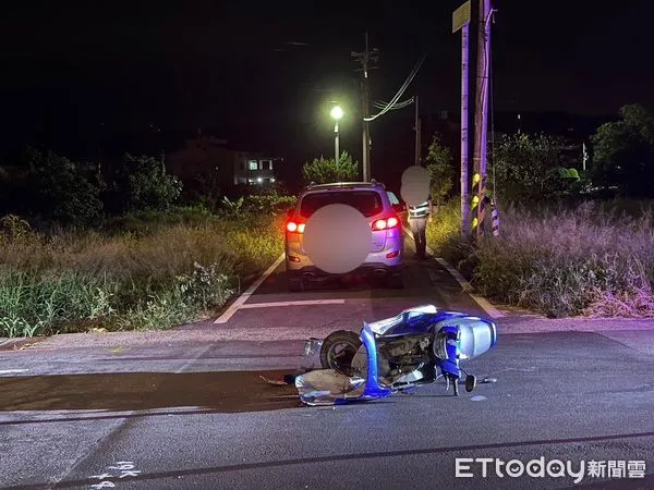 ▲▼苗栗苑裡20日晚間發生休旅車追撞機車車禍，雙方駕駛酒測值都超標，均依公共危險罪移送法辦。（圖／民眾提供）