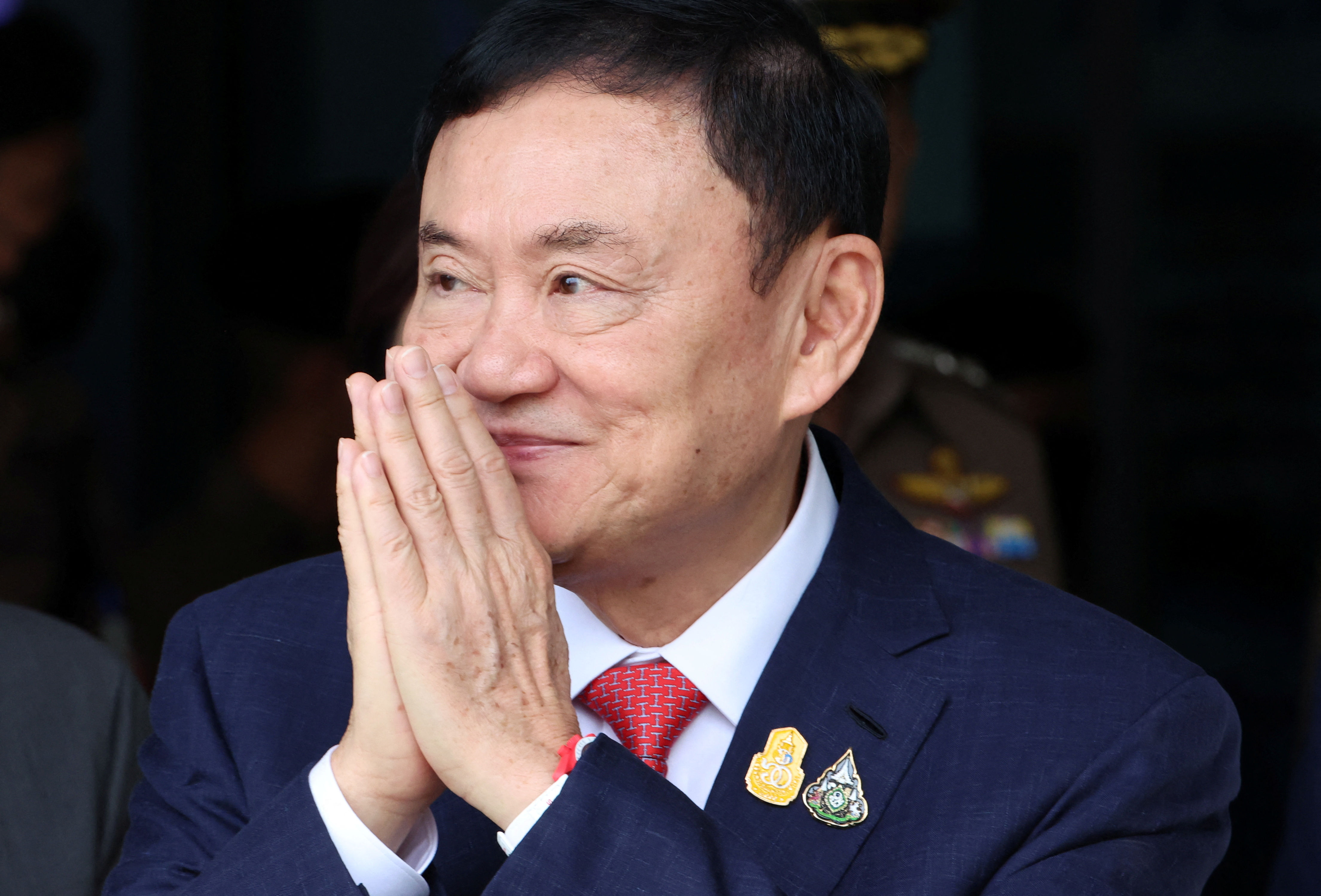 ▲▼泰國前總理戴克辛（Thaksin Shinawatra）22日搭機返回泰國。（圖／路透）