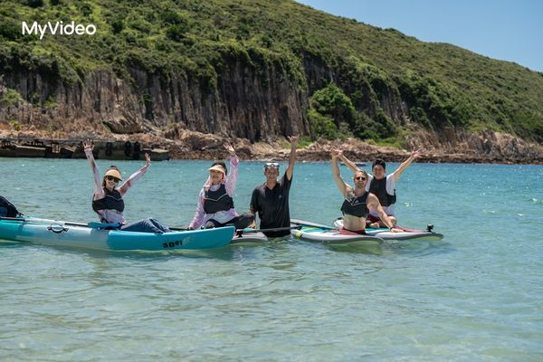 ▲▼楊貴媚、洪都拉斯、曾莞婷、威廉、法比歐結伴到香港去旅行。（圖／MyVideo提供）