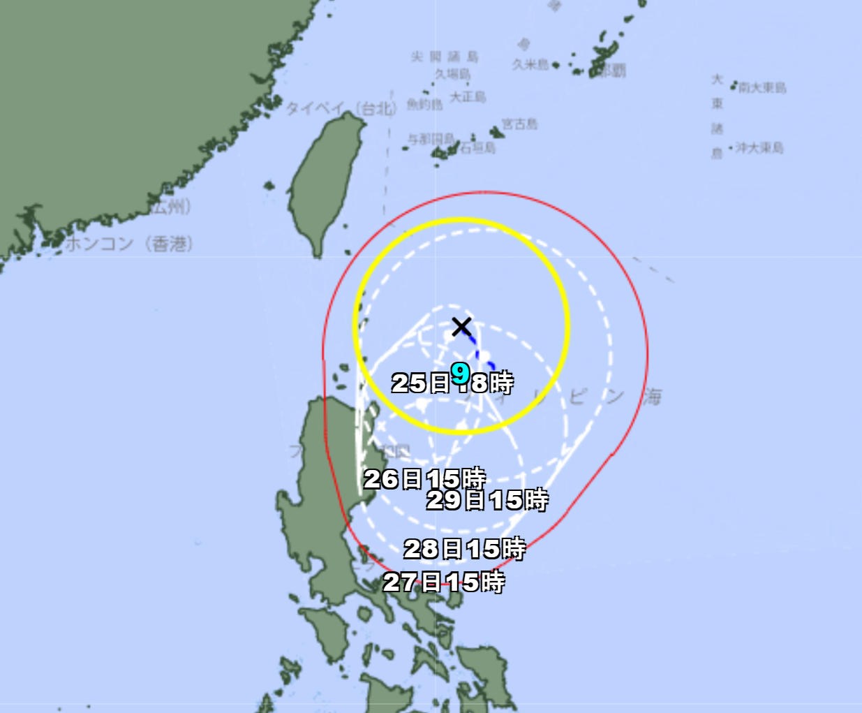 ▲日本氣象廳蘇拉最新預測。（圖／翻攝自日本氣象廳）