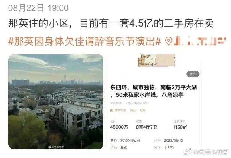 ▲那英北京住處區域有房屋出售。（圖／翻攝自微博）
