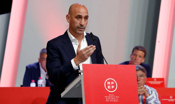 ▲▼西班牙足球協會（RFEF）主席盧比亞雷斯（Luis Rubiales）。（圖／路透）