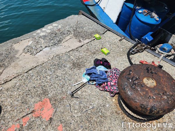 ▲▼            基隆外木山漁港28日發現一名女子漂在海面上 。（圖／記者郭世賢翻攝）