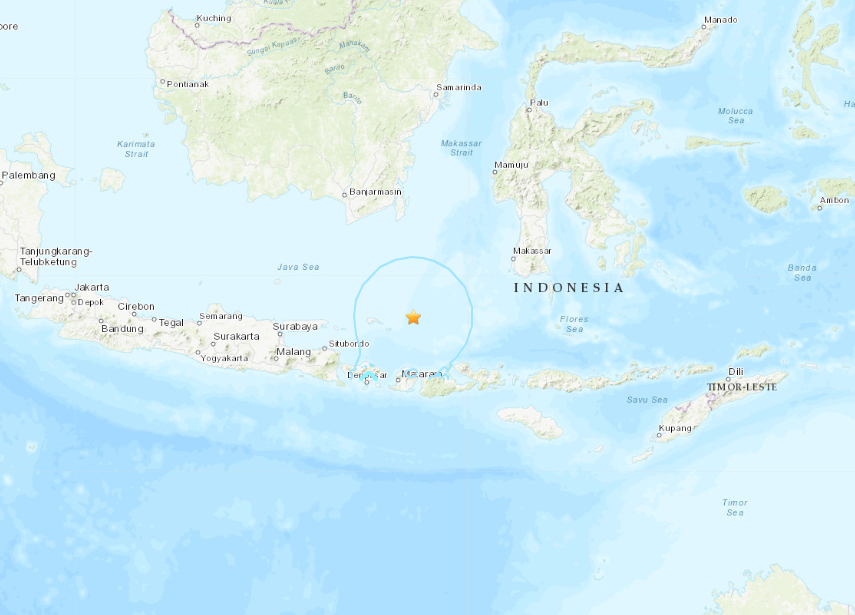 ▲印尼發生大規模強震。（圖／翻攝美國地質調查局（USGS））