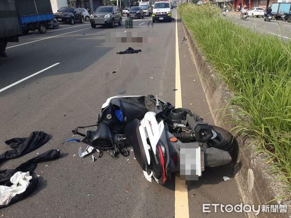 ▲新竹縣湖口鄉新興路死亡車禍。（圖／記者陳凱力翻攝）