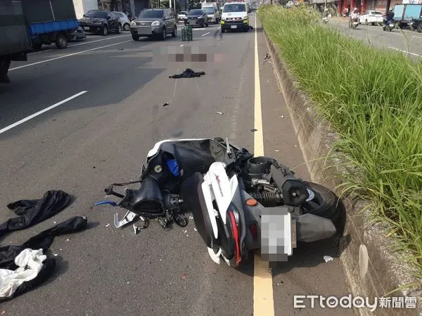 ▲新竹縣湖口鄉新興路死亡車禍。（圖／記者陳凱力翻攝）