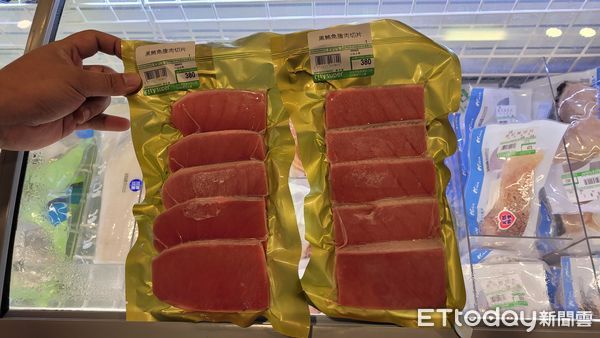 「黑鮪魚腹肉排」檢出一氧化碳。（圖／台北市衛生局提供）